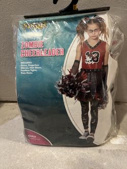 Girls Zombie Cheerleader Costume - Size Small 6-8 