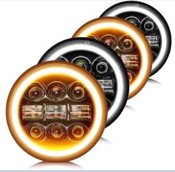 CO LIGHT 5.75" LED Headlights (4-Pack) With DRL & Amber Turn Signal
