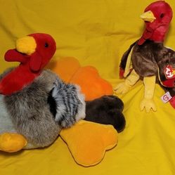 Thanksgiving Turkey Plush Set Of 2