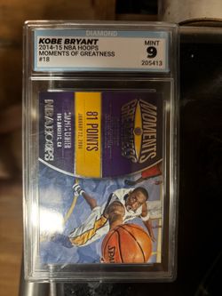 Graded Kobe Bryant basketball card