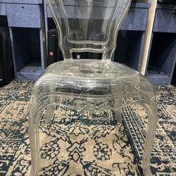 Clear Acrylic Louis XV Style Chair