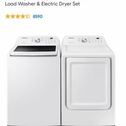 Samsung top load washer& dryer