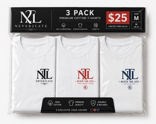 NEVER2LATE clothing (3 pack t shirts )
