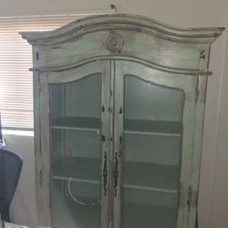 Louie XV 19th Century French Gustavian Bookcase Cabinet