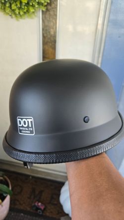German Style Motorcycle Helmet, DOT Approved Adult Men Women Half Helmet, Skull Cap Half Shell Helmet with Goggles, for Street Bike Cruiser Moped Scoo