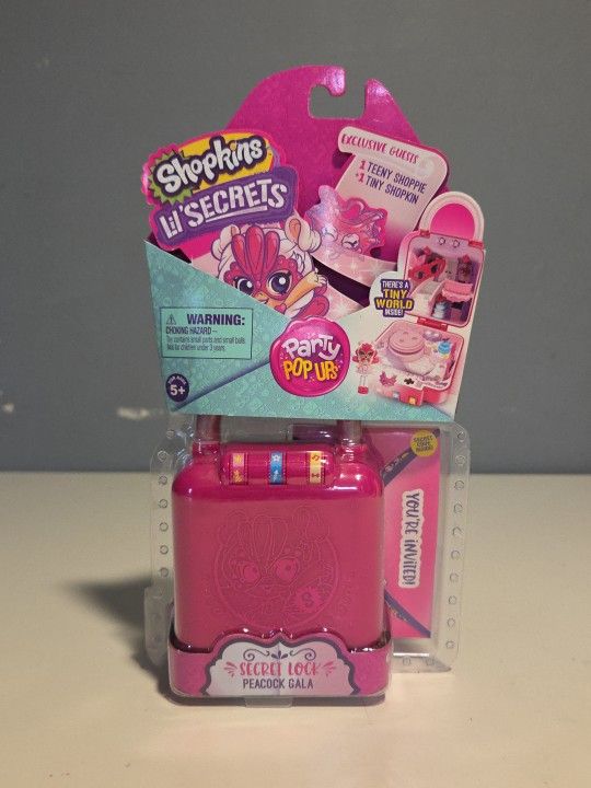 Shopkins Lil Secrets Pop Ups PEACOCK GALA