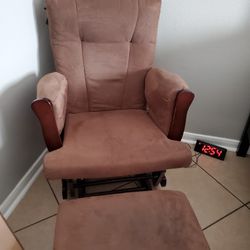 Glider Chair With Foot Stool