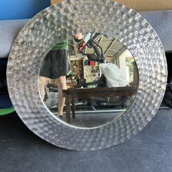 Round Silver Mirror. 