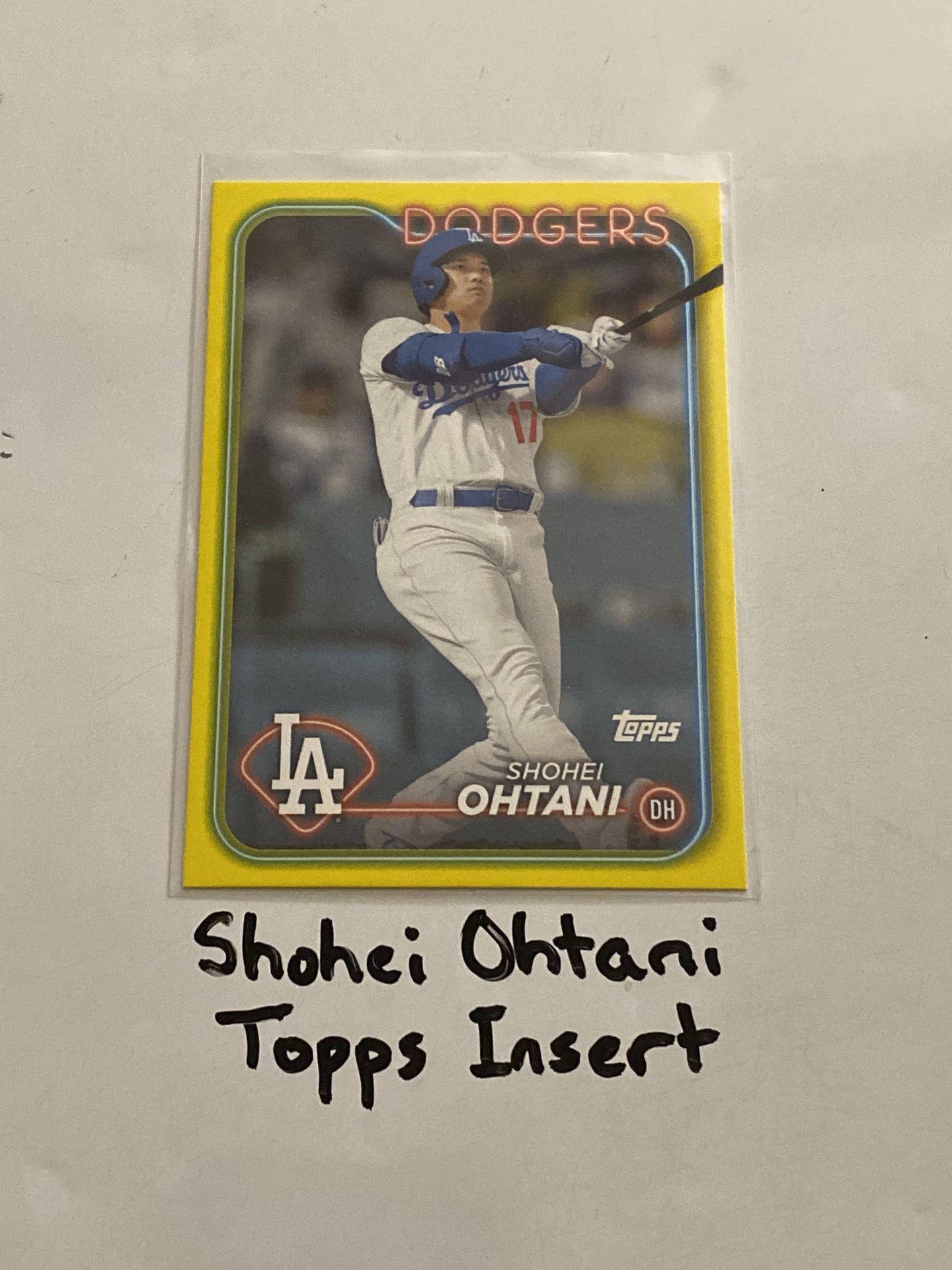 Shohei Ohtani Los Angeles Dodgers All-Star DH Topps Short Print Insert Card. 