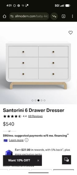 Brand New Solid Wood White Dresser