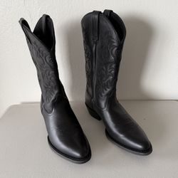 ARIAT Ariat Men's Black Deertan Heritage R Toe Western Boots 10002218