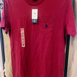 New With Tags Polo Ralph Lauren Red Pocket T-Shirt Mens Size M.