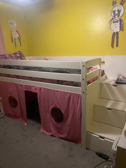 Girls loft bed frame