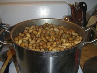 Yummy homemade boiled jumbo peanuts