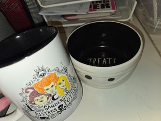 Hocus Pocus Sanderson Sisters Potion Mug & Rae Dunn Treats Mummy Bowl