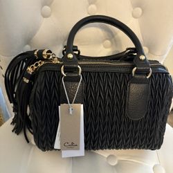 Chevron Quilted Satchel