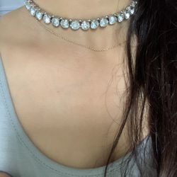 Faux Diamond Choker