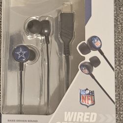 Dallas Cowboys Official NFL Unisex Wired Stereo Earbuds