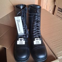 Bulk Cases Women's Black Combat Boots