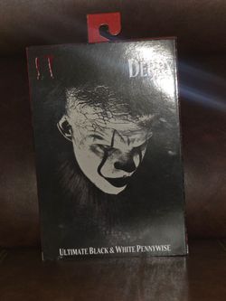 NECA IT Ultimate Black & White Pennywise Figure