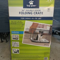 36” Double Door Folding Crate