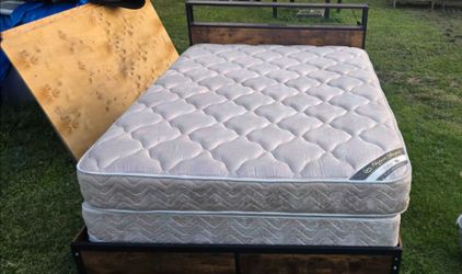 Queen Size Bed (Mattress, Box Spring and Frame)