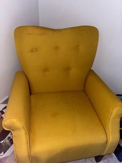 Mustard Yellow Tufted Accent Chair