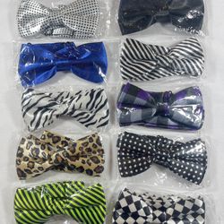 Lots 10 Classic Solid Satin Mens Adjustable Tuxedo Bowtie Wedding Party Bow Tie