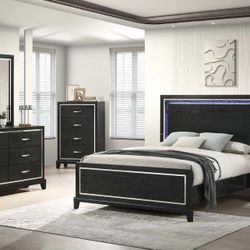 Clearance Sale Brand New LED Queen Size Bedroom Set 