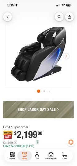 Acro HD Series Black Smart 3D Massage Chair with Body Scan, Voice Controls, Smart Learning, Bluetooth and Zero Gravity