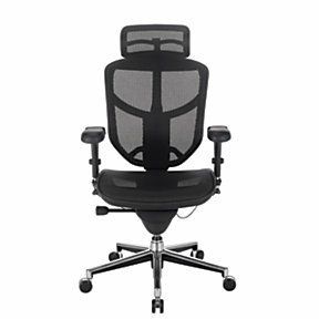 LIKE NEW WorkPro Quantum 9000 Series Ergonomic Mesh High-Back Chair With Headrest and BACKREST, Black
