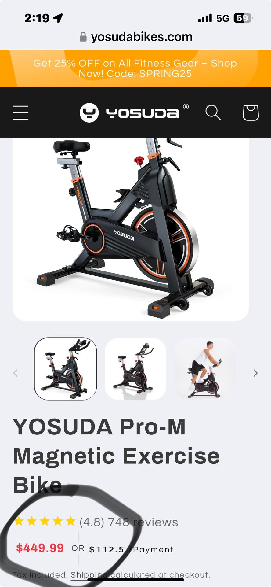 Yosuda Exercise Bike
