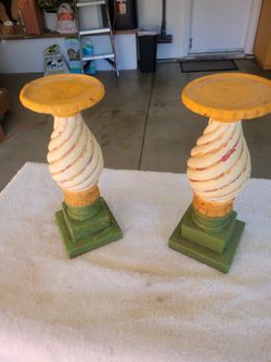 Two 10" Tall Candle Holders