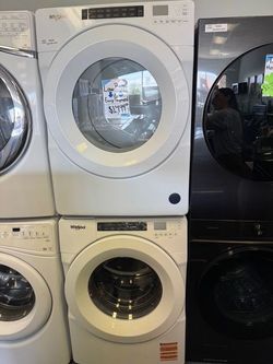 NEW Whirlpool washer & dryer set // stackable or side by side