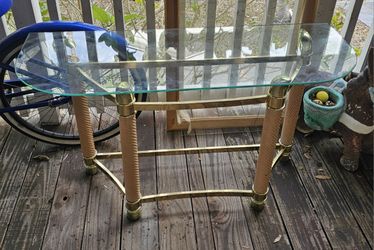 Gold Glass Entryway/Side Table
