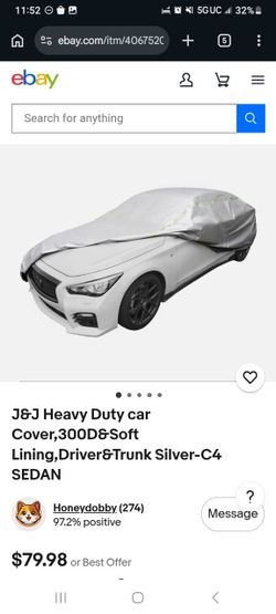 J&J heavy duty car cover sedan
