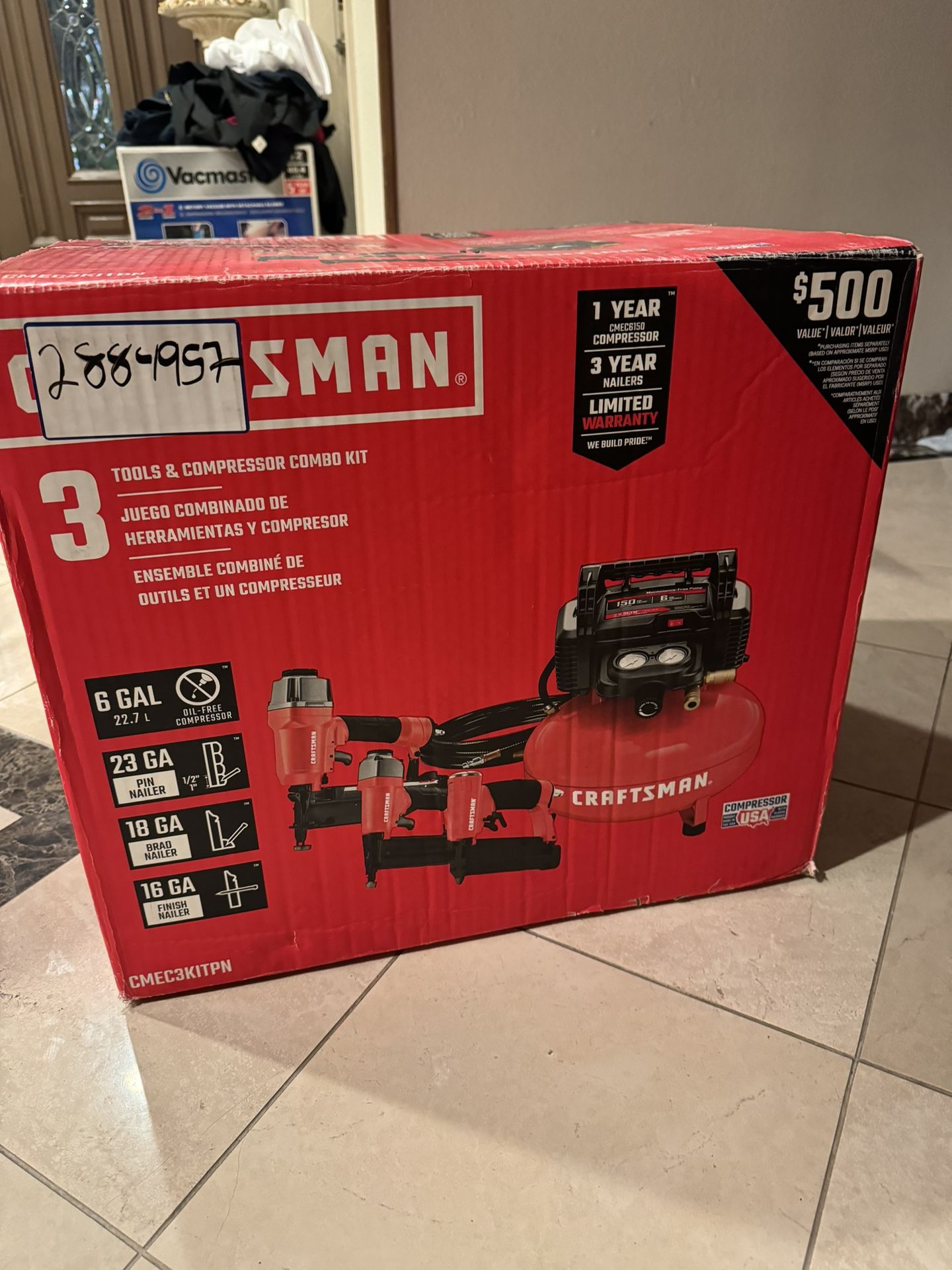 CRAFTSMAN Gallon Portable Electric 150 PSI Pancake Air