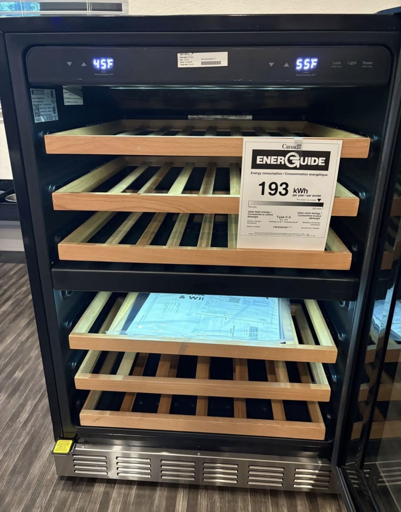 Brand New GE Profile 44 Bottle Wine Fridge