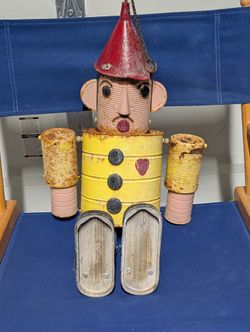 Adorable Vintage Folk Art Tin Man