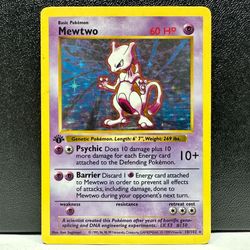 Mewtwo 1st Edition Base Set Pokémon