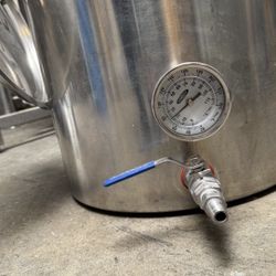 60qt Heavy Duty Kettle With Valves, Lid,temp