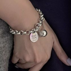 NEW Charm Jewelry Silver Beads Bracelet Lucky Chain Unisex Fashion 