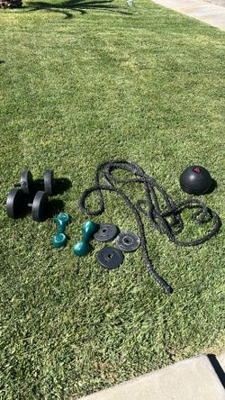 Weights - ball- rope