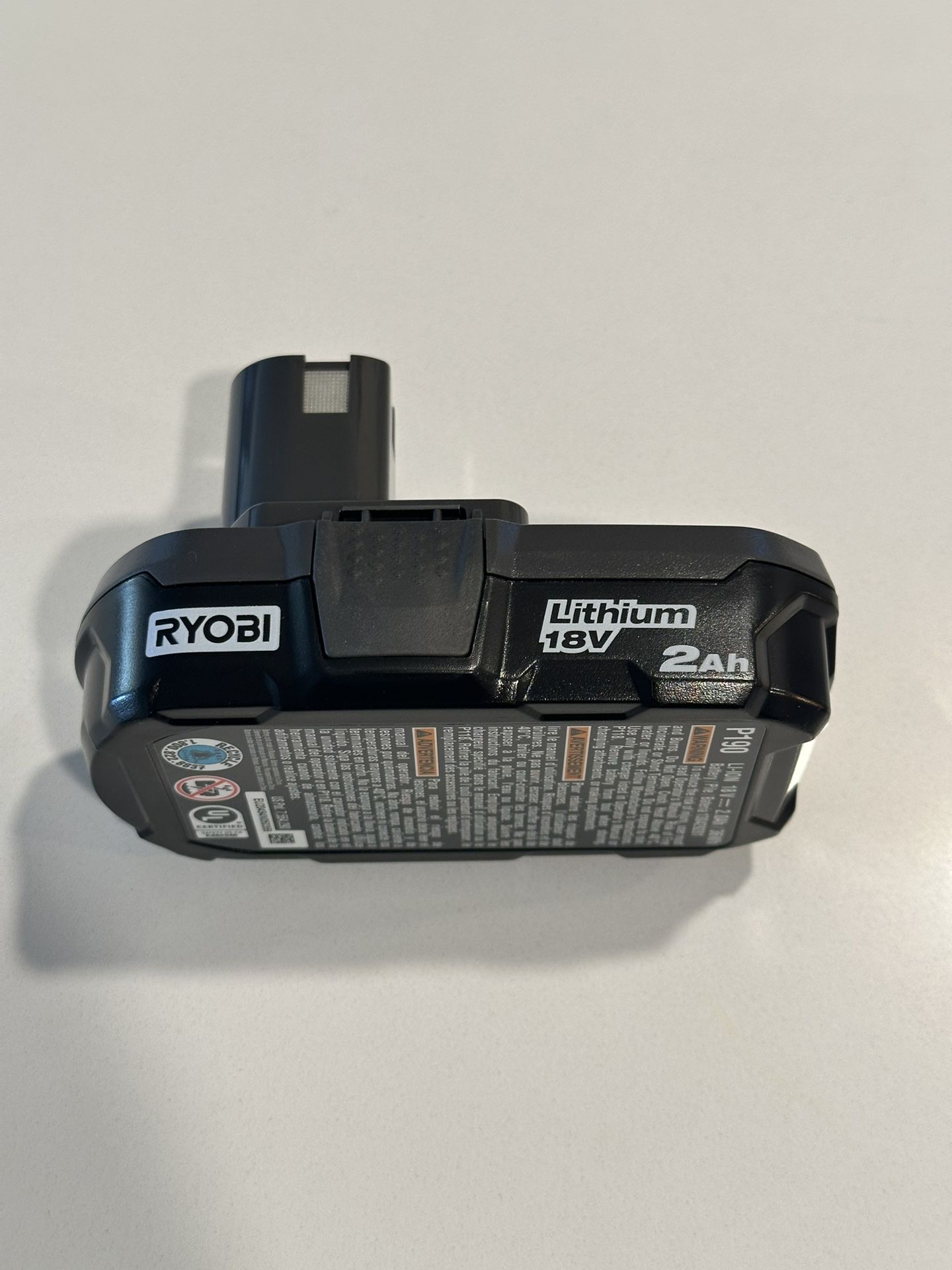 RYOBI P190 18V ONE+ 2Ah Lithium Battery β $40 (Brand New)