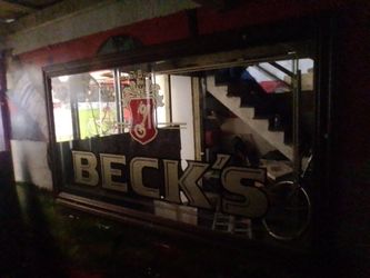 Becks beer mirror