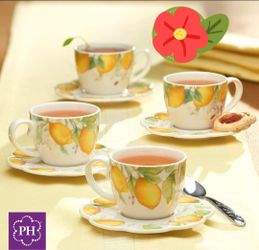 💛PRINCESS 💛HOUSE 💛LIMONCELLO 💛8 pz teacup and  saucers