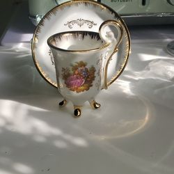 Vintage Porcelain Demitasse Teacup Set