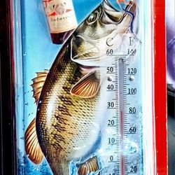 Budwiser Collectable Metal Themomter 