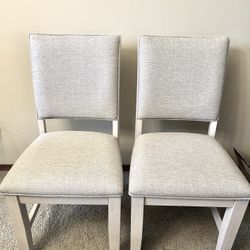 (2) Brand New Grey/White Dining Chairs