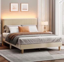 Queen Bed beige